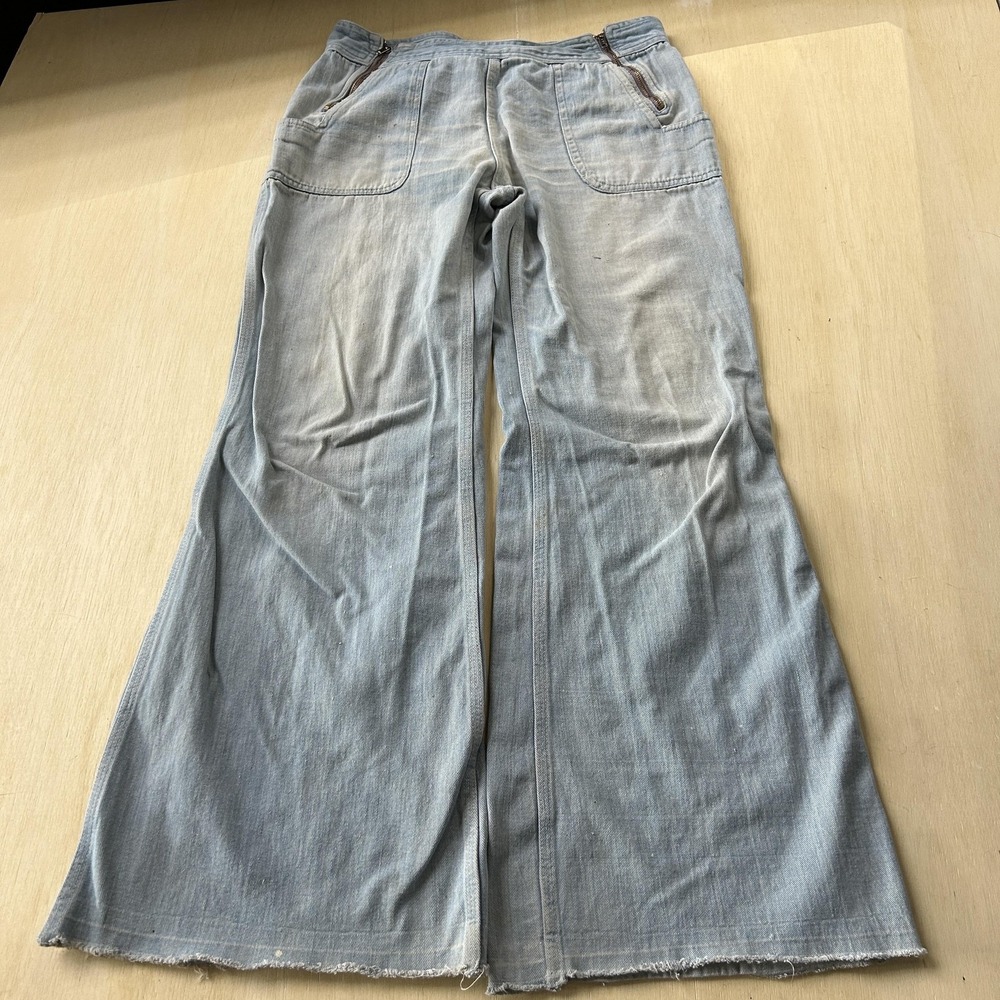 Vintage Y2K Wide Leg Jeans Womens 36x32 Light Wash Blue Denim Relaxed Pants